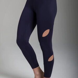 Kiragrace Blue Ankle Leggings Seva Tiffany Cruikshank XS Cut Out Kira Grace High